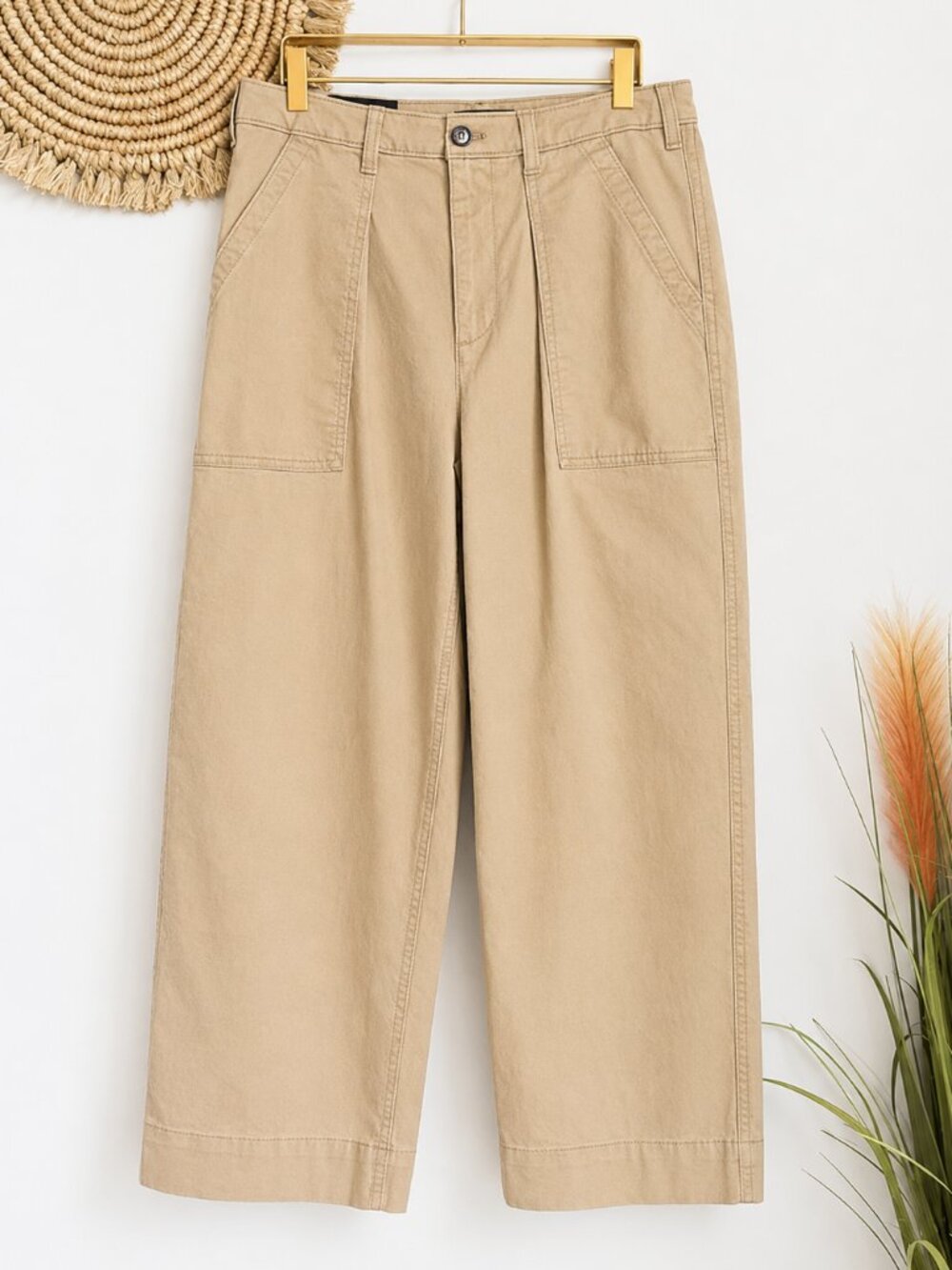 Banana Republic NEW British Khaki Authentic Chino Cropped Barrel Pant SZ 6 Chic - Picture 2 of 10